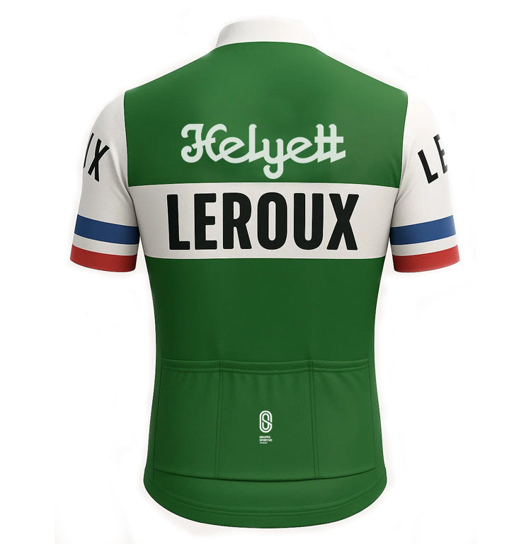 Retro Radtrikot Helyett Leroux - Grün