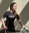 Retro Frauen Radtrikot Molteni Schwarz - REDTED