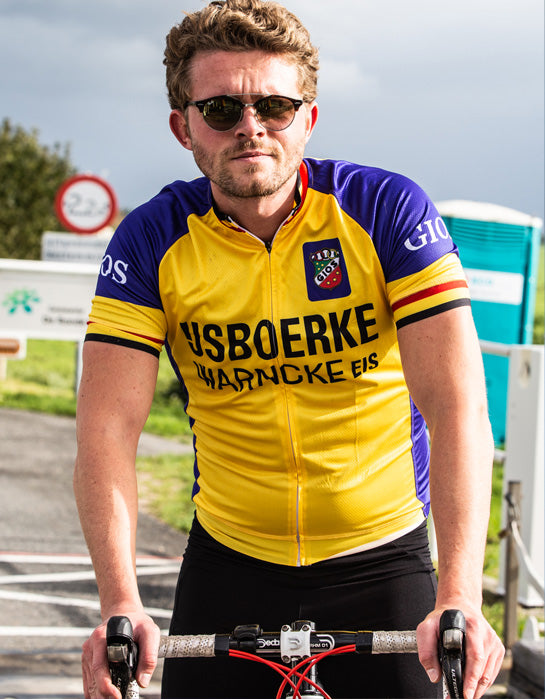 Retro radsport Outfit IJsboerke Warncke Gelbe - REDTED
