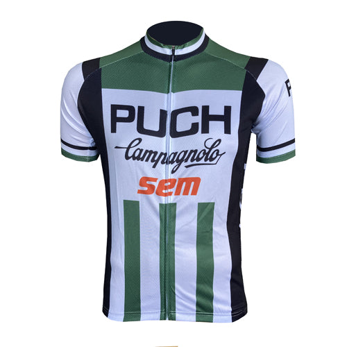 Retro Radtrikot Puch Campagnolo Sem - Weiß/Grün