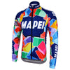 Retro Radsport Outfit Mapei - Jacke und Lange Hose - Mehrfarbig