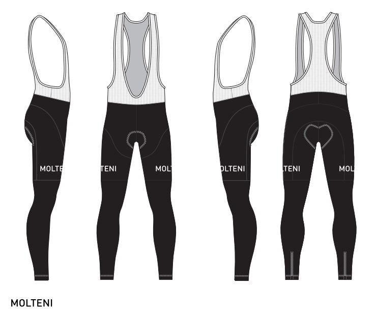 Lange Radhosen Molteni - REDTED - Schwarz
