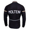 Retro Radtrikot Molteni Lange Ärmel - Schwarz