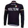 Retro Radtrikot Molteni Lange Ärmel - Schwarz