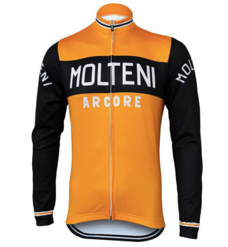 Retro Winter Radjacke (Fleece) Molteni - Orange