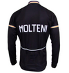 Retro Winter Radjacke (Fleece) Molteni - Schwarz