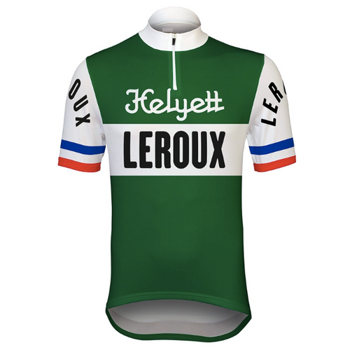 Retro Radtrikot Helyett Leroux - Grün