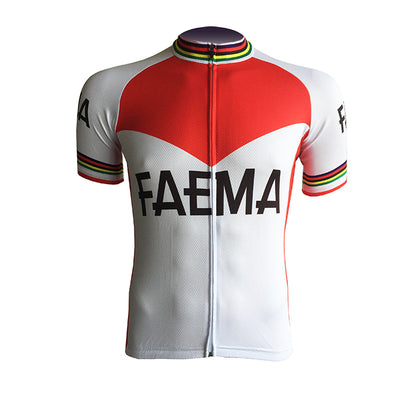 Retro Radtrikot Faema - Rot / Weiß