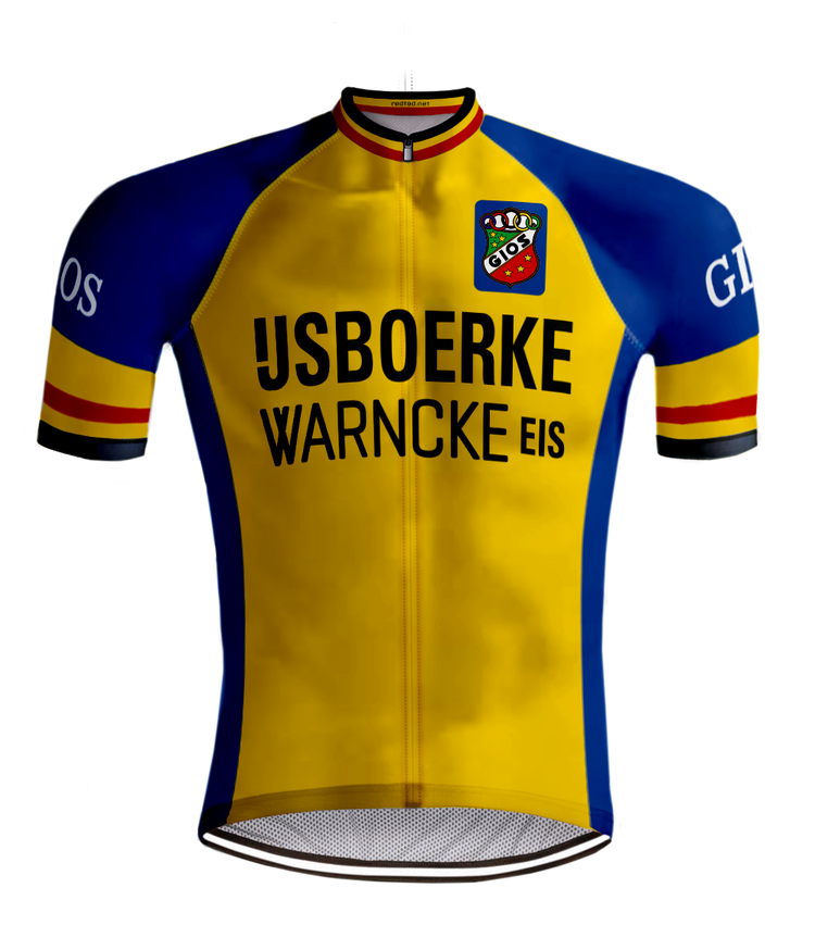 Retro radsport Outfit IJsboerke Warncke Gelbe - REDTED