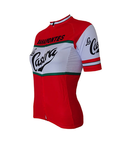 Retro Radtrikot Frau La Casera - Rot