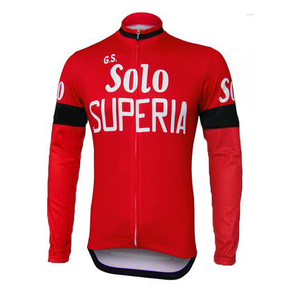 Retro Winter Radjacke (Fleece) Solo Superia - Rot