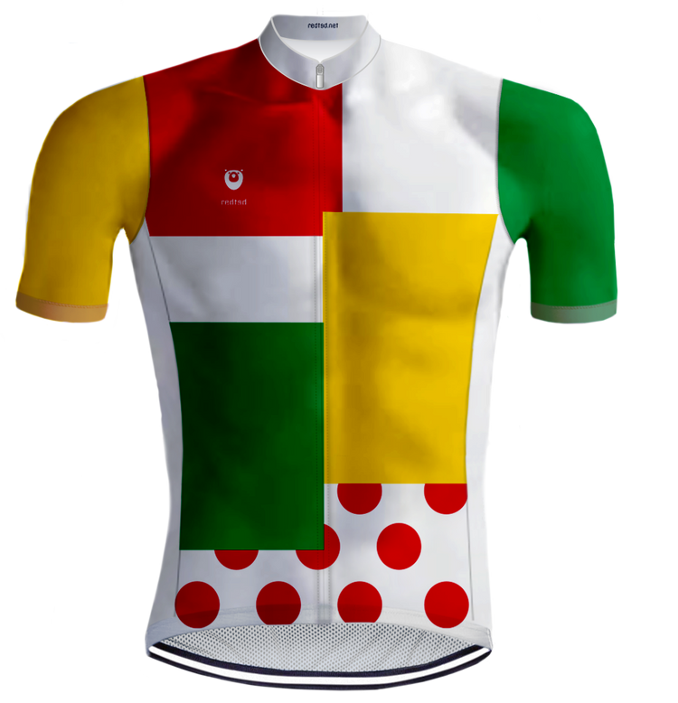 Retro Radtrikot Kombinationswertung mehrfarbig - RedTed