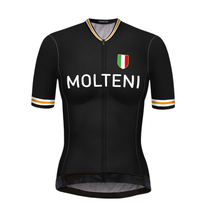 Retro Frauen Radtrikot Molteni Schwarz - REDTED