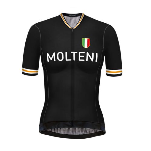 Retro Frauen Radtrikot Molteni Schwarz - REDTED