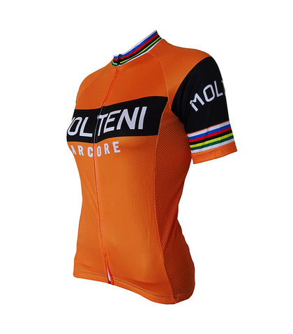 Retro Radtrikot Damen Molteni - Orange