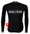 Retro Radjacke (Fleece) Molteni Schwarz - RedTed