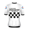 Retro Frauen Radtrikot Peugeot Weiß/Schwarz - RedTed