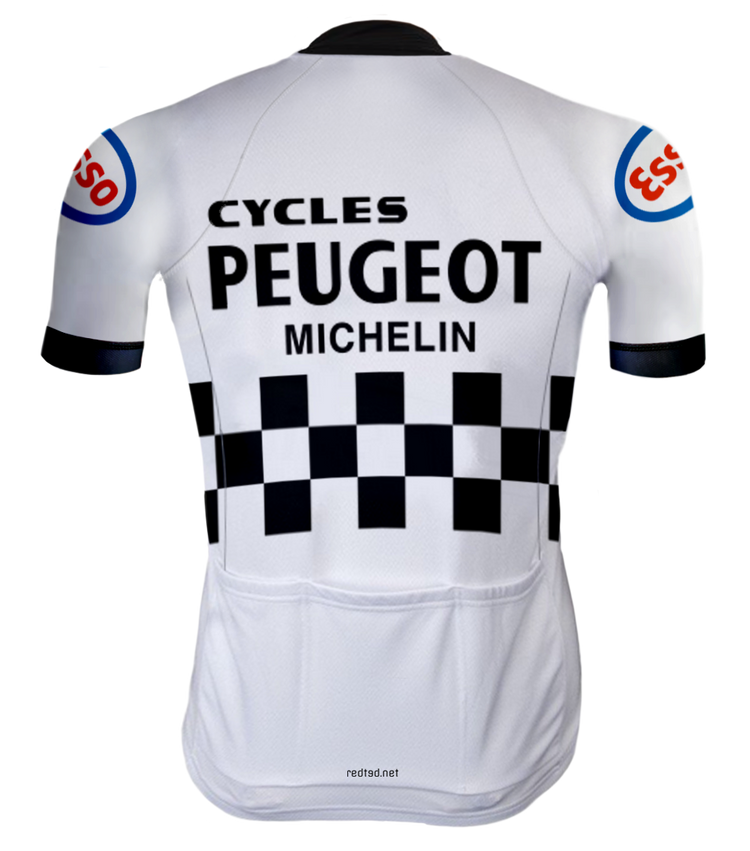 Retro Radsport Outfit Peugeot Weiß/Schwarz - REDTED