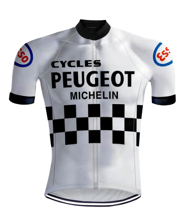 Retro Radsport Outfit Peugeot Weiß/Schwarz - REDTED