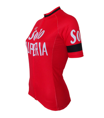 Retro Radtrikot Frauen Solo Superia - Rot