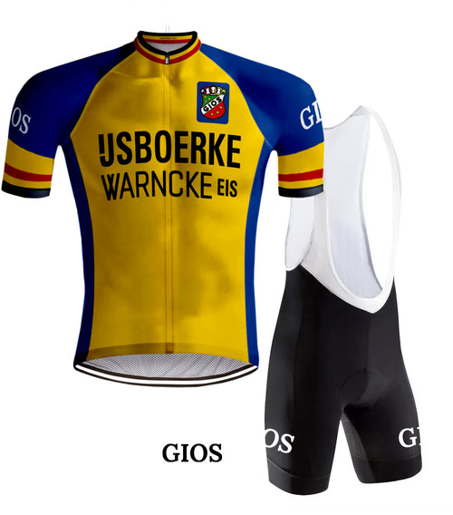Retro radsport Outfit IJsboerke Warncke Gelbe - REDTED
