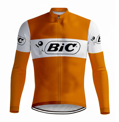 Retro Winter Radjacke (Fleece) Bic - Orange