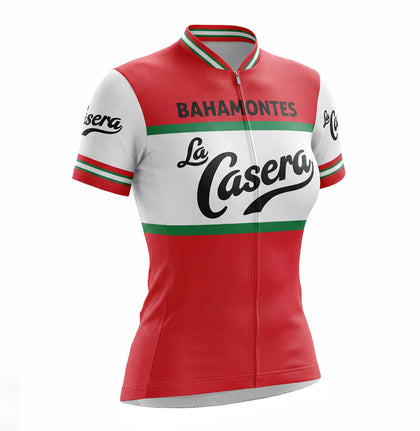 Retro Radtrikot Frau La Casera - Rot