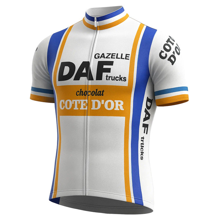 Retro Radtrikot DAF Trucks - Weiß - Gruppo Sportivo