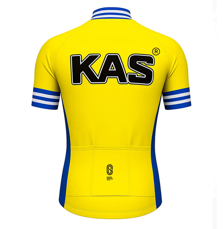 Retro Radtrikot Kas Kaskol - Gelb - Gruppo Sportivo