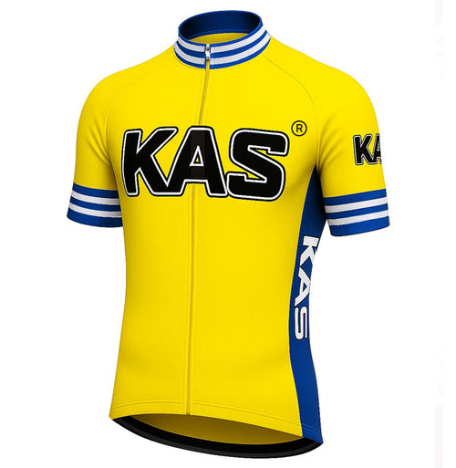 Retro Radtrikot Kas Kaskol - Gelb - Gruppo Sportivo