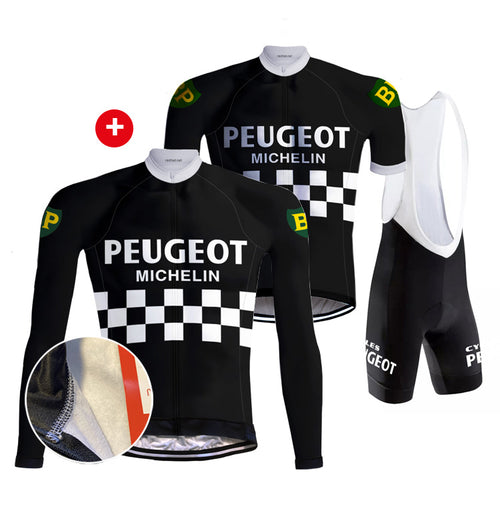 Retro-Kombinationsset Peugeot Schwarz/Weiß - REDTED