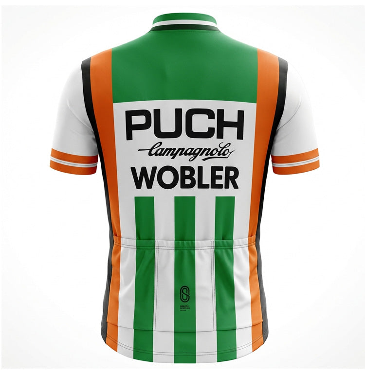 Retro Radtrikot Puch Campagnolo Sem - Weiß/Grün - Gruppo Sportivo