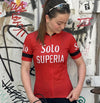 Retro Radtrikot Frauen Solo Superia - Rot