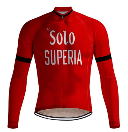 Retro Winter Radjacke (Fleece) Solo Superia - Rot