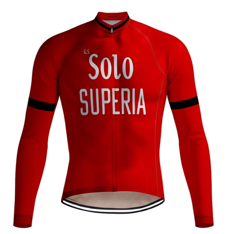 Retro Winter Radjacke (Fleece) Solo Superia - Rot
