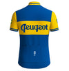 Retro Radtrikot Peugeot-Dunlop - Blau / Gelb