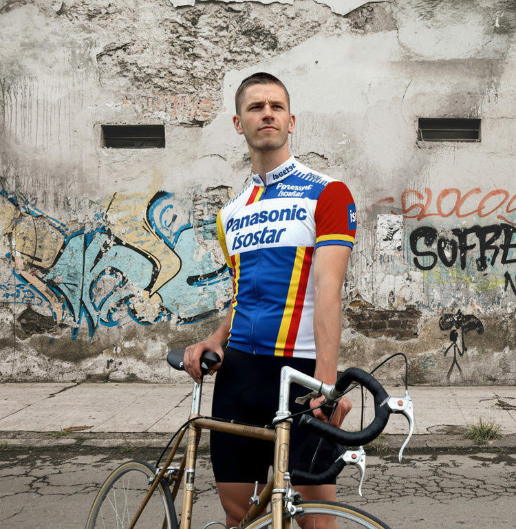 Retro Radtrikot Panasonic-Isostar - Mehrfarbig - Gruppo Sportivo