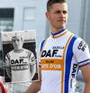 Retro Radtrikot DAF Trucks - Weiß