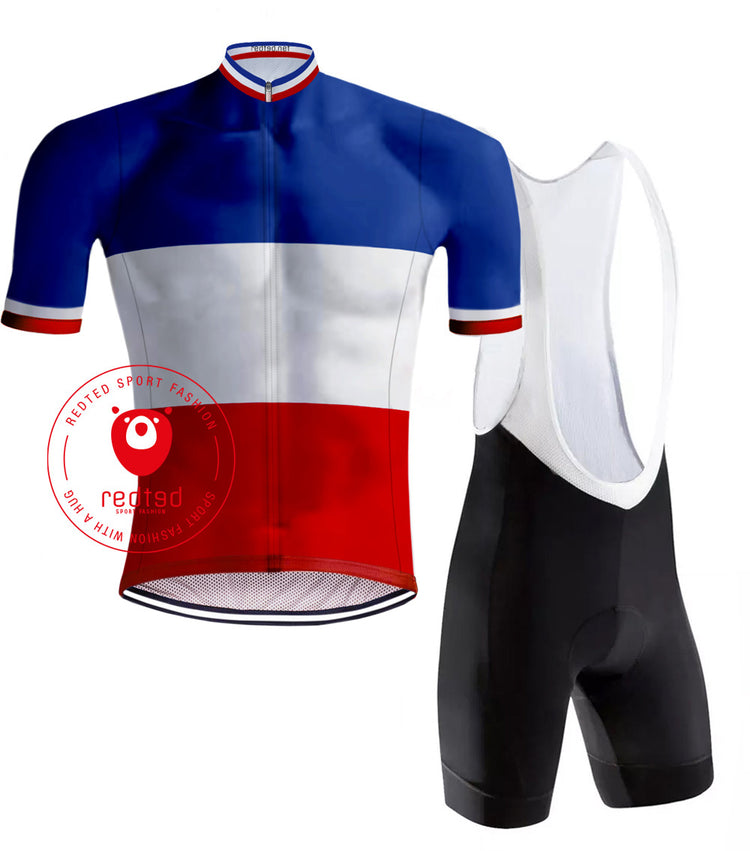 fahrrad franz bekleidung Retro radtrikots - Retro Radsport Outfit French Champion Tricolore