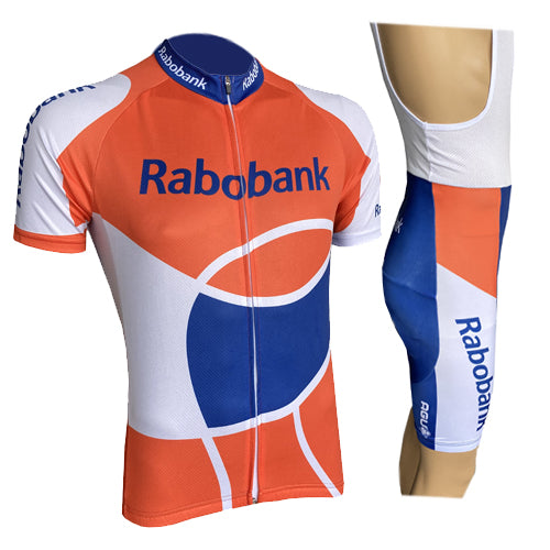 Retro Radsport Outfit Rabobank - orange/blau