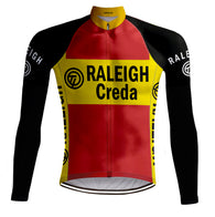 Retro Radtrikot TI-Raleigh Lange Ärmel Rot - RedTed