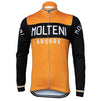 Retro Radsport Outfit Molteni Arcore - Jacke und Lange Hose - Orange