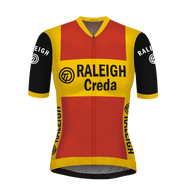 Retro Frauen Radtrikot TI-Raleigh Rot - REDTED