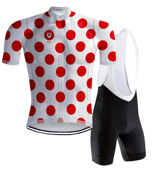 RETRO RADSPORT OUTFIT POLKA DOT - REDTED