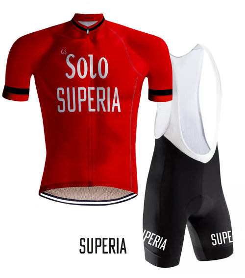 Retro Radsport Outfit Solo Superia Rot - Redted