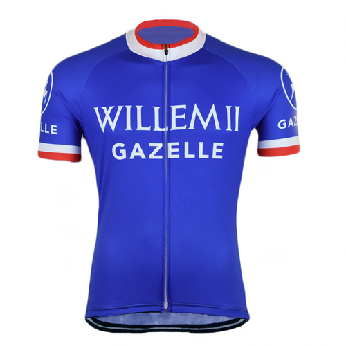Retro Radtrikot Willem II-Gazelle - Blau